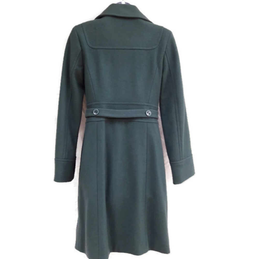 Mossimo Wool Blend Jacket Coat Camel Like Wool Tie Belt Vintage Sage S Small - Picture 2 of 6